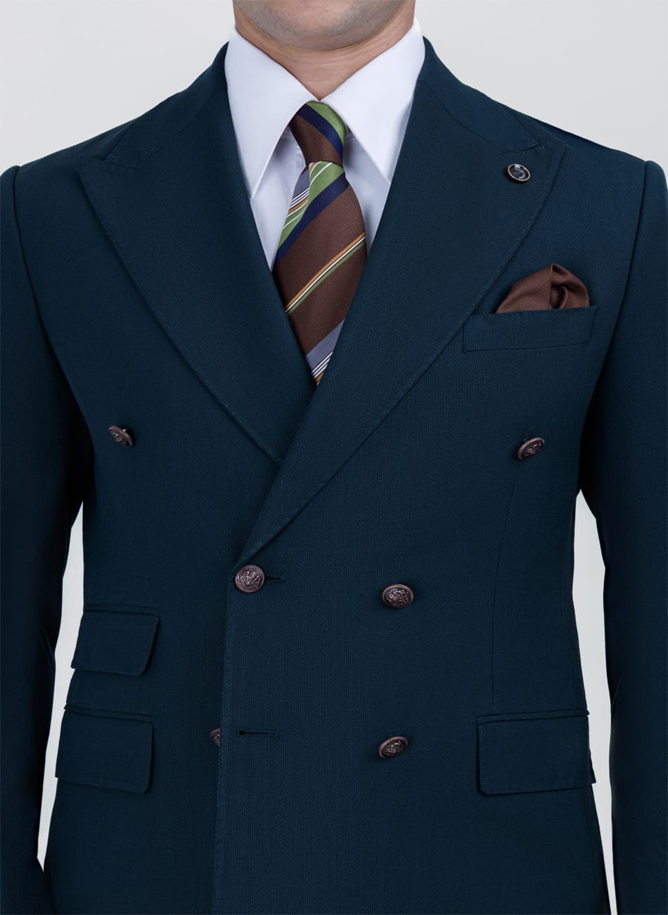 double breasted Peak Lapel suit