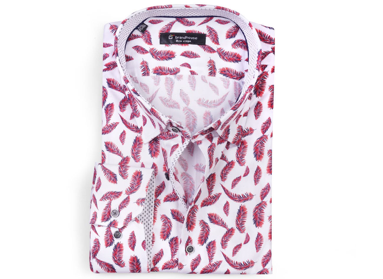 Feather pattern Poplin Shirt