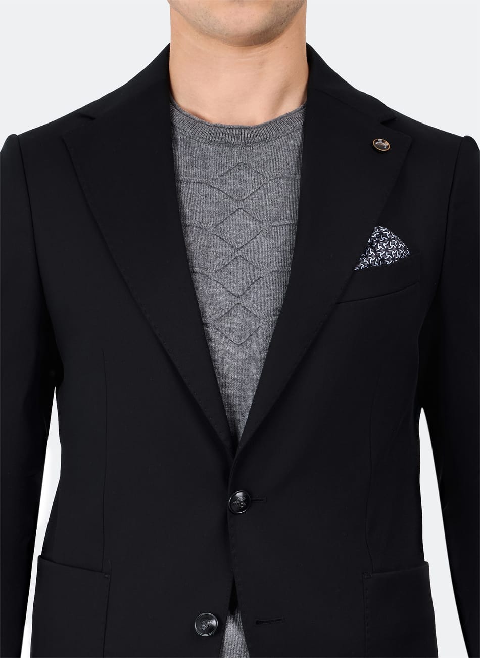 TEXTURES NOTCH LAPEL JAKET