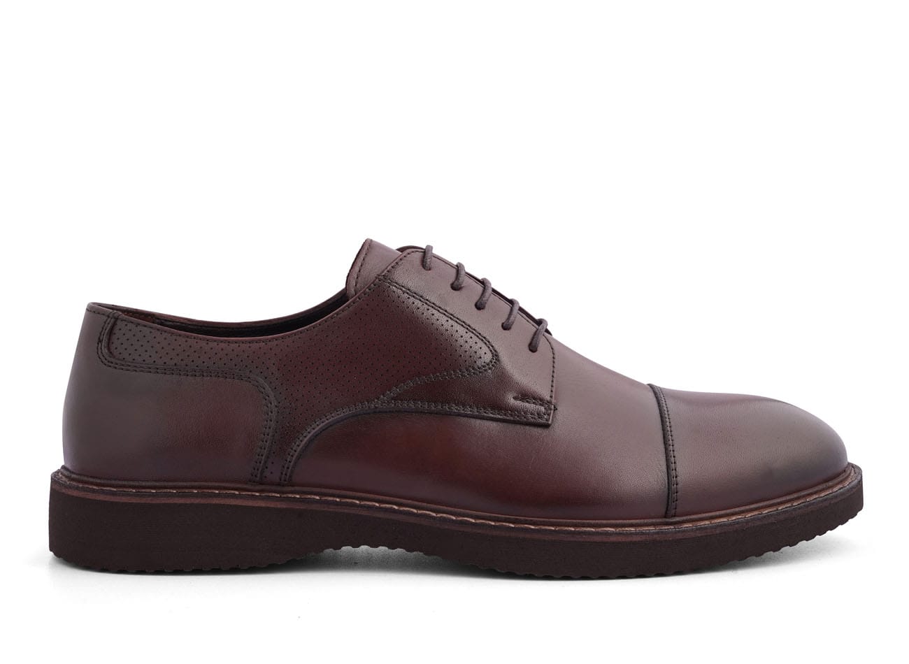 Genuine Leather Plain Toe Derbys