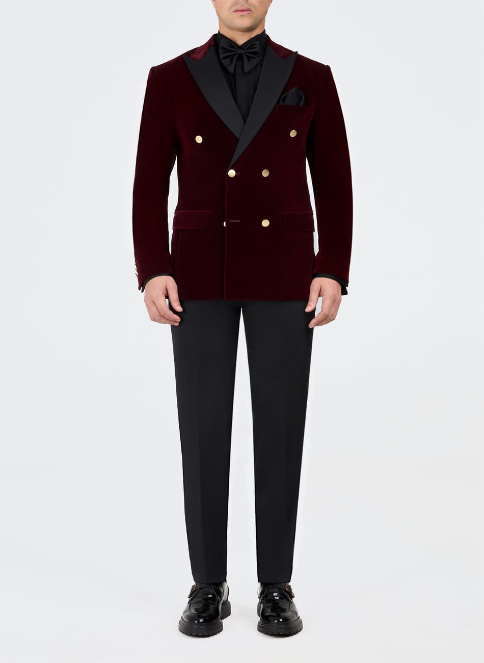 VELVET PEAK LAPEL SUIT