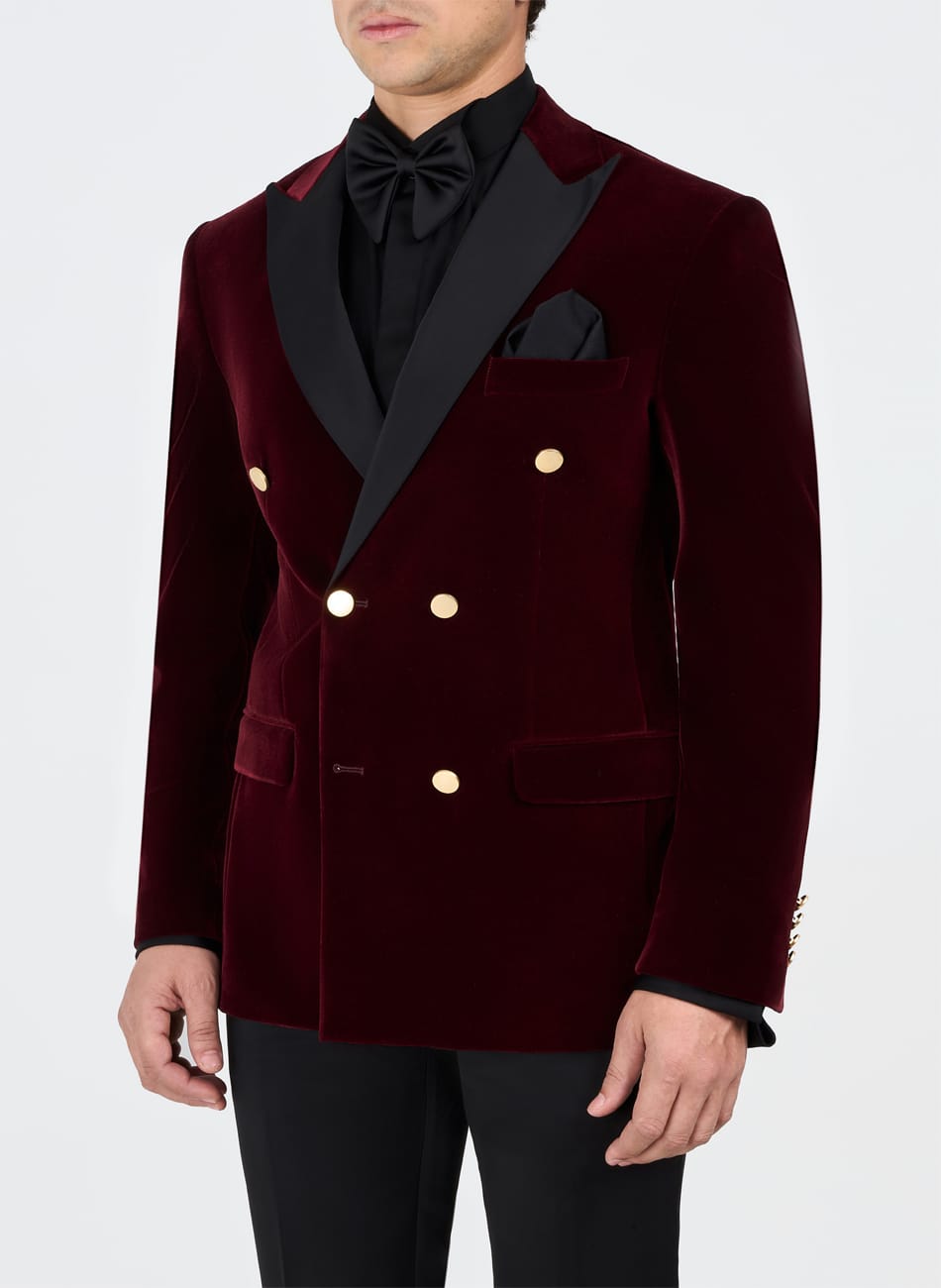 VELVET PEAK LAPEL SUIT