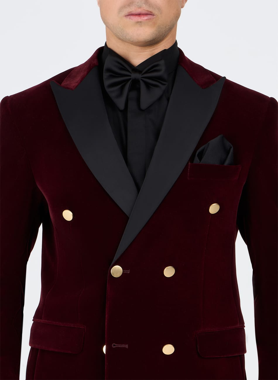 VELVET PEAK LAPEL SUIT