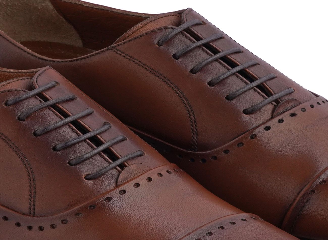 Image of Genuine Leather Brogue Oxfords