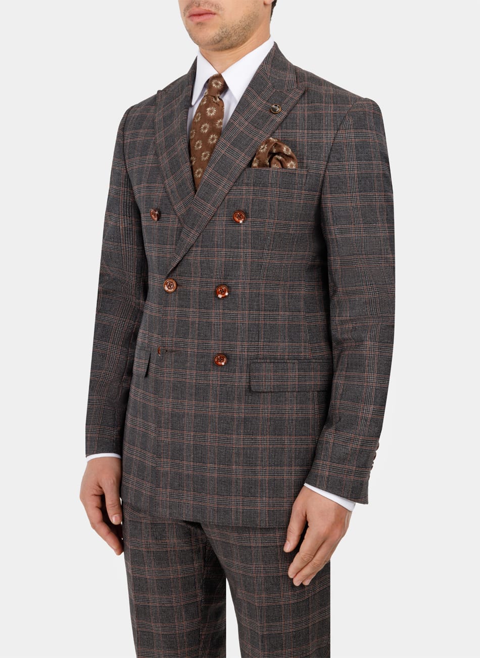 Image of DOUBLE BREASTED PEAK LAPEL SUIT