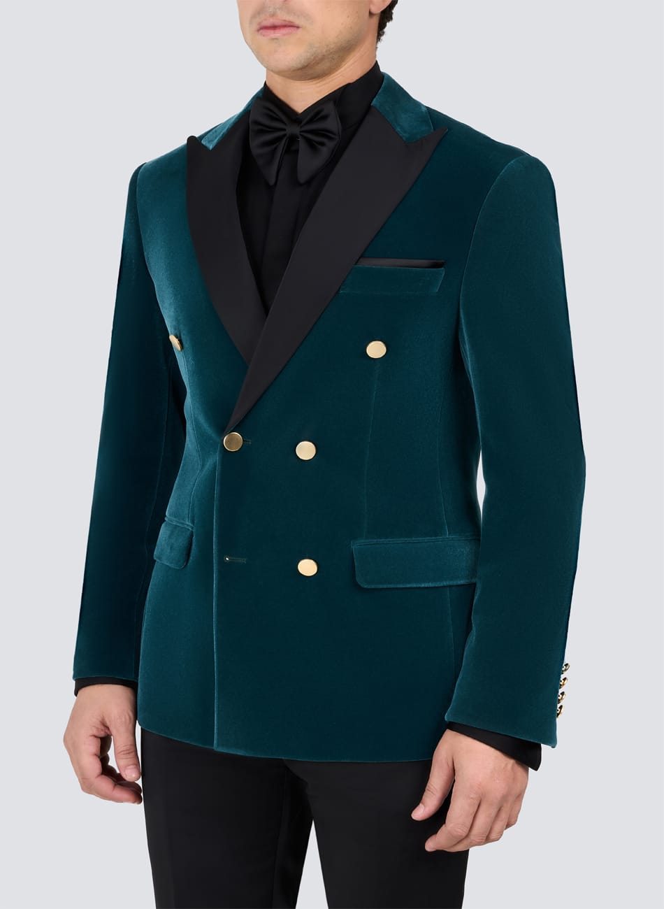VELVET PEAK LAPEL SUIT