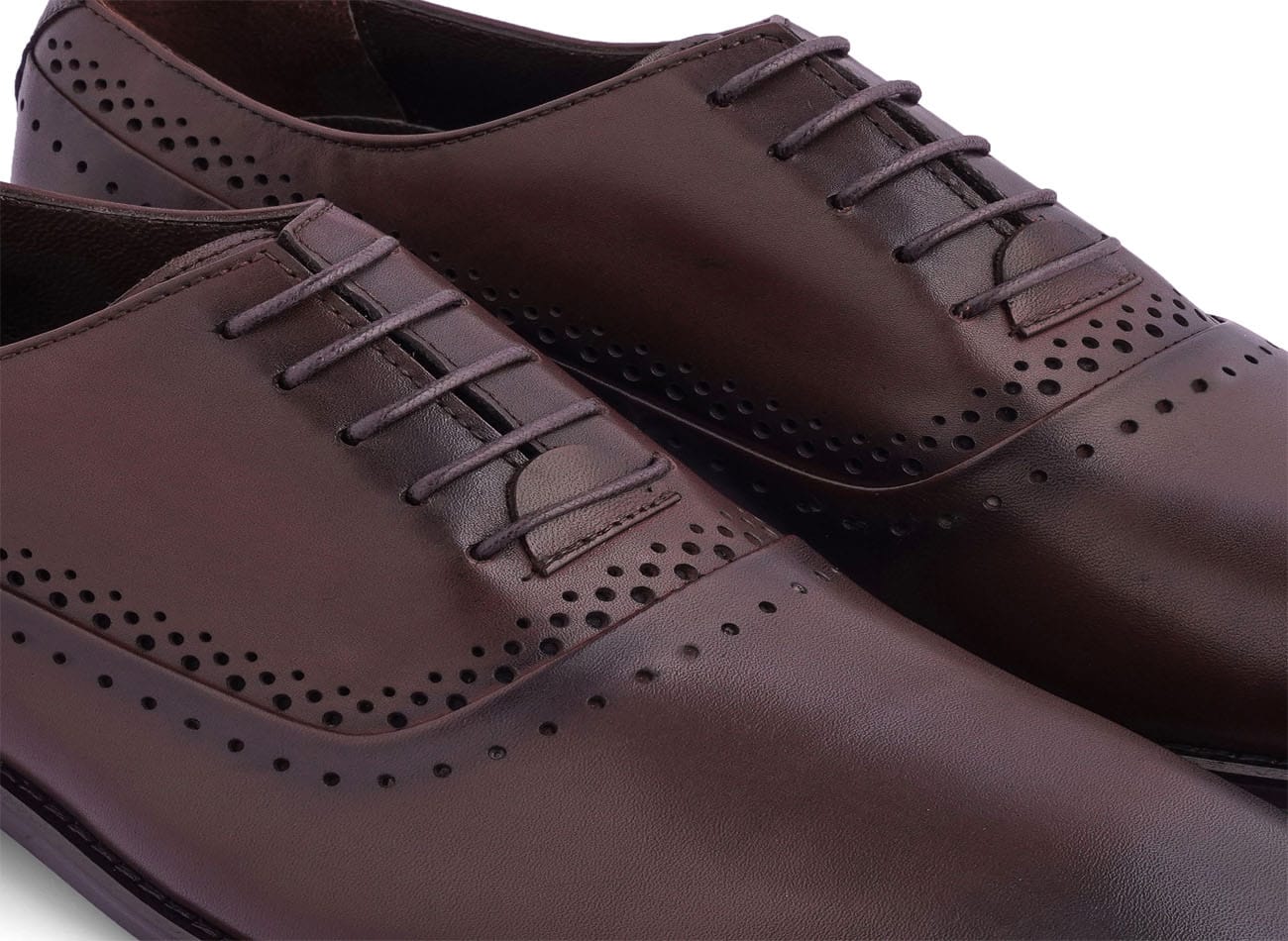 Genuine Leather Brogue Oxfords