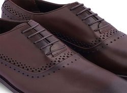 Image of Genuine Leather Brogue Oxfords