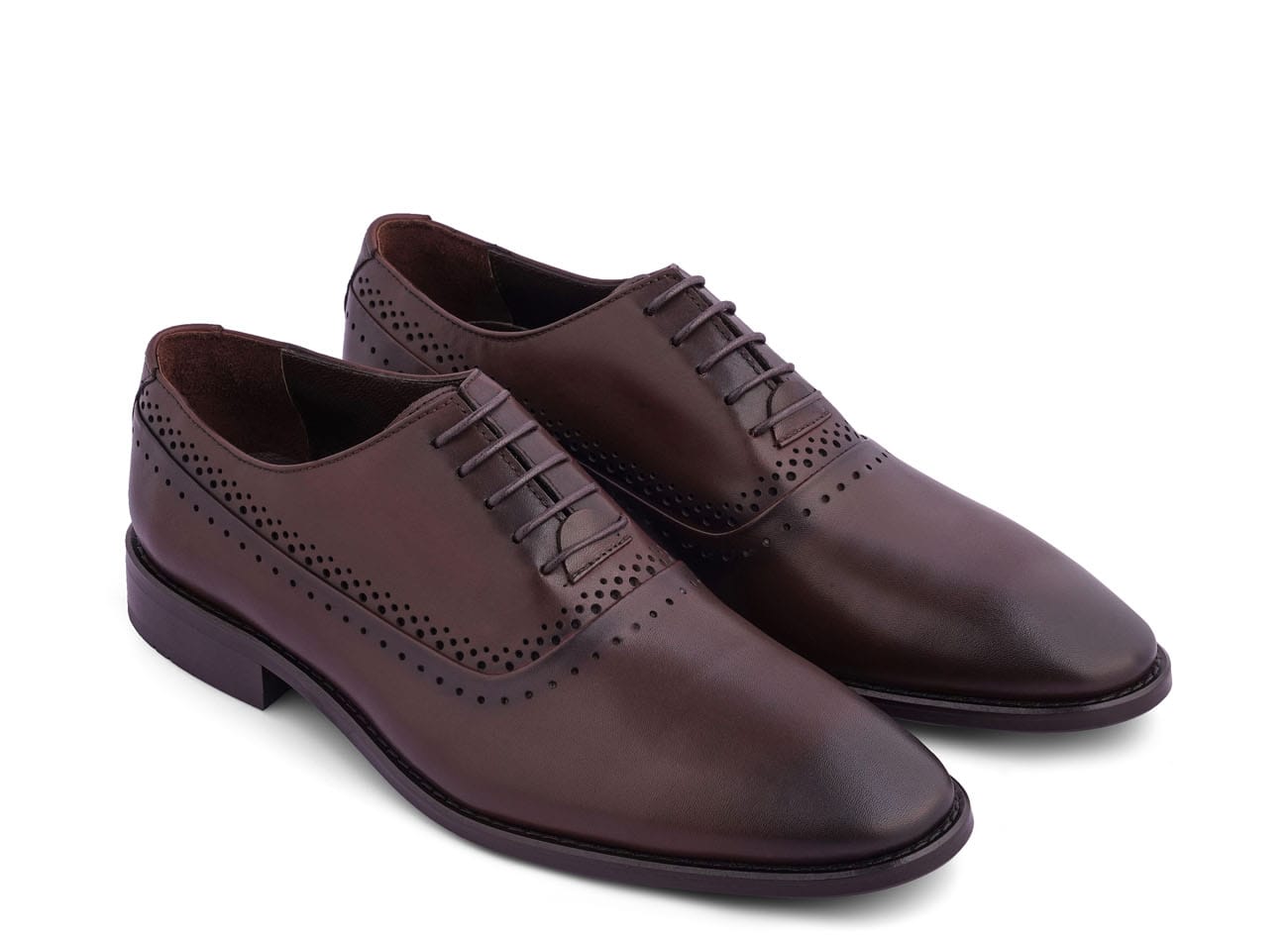 Genuine Leather Brogue Oxfords