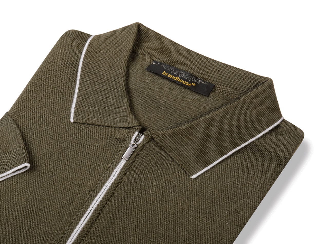 Image of Polo Yaka Half zipper Triko T-Shirt