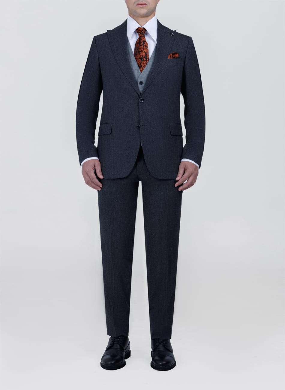Sharkskin PEAK LAPEL SUIT