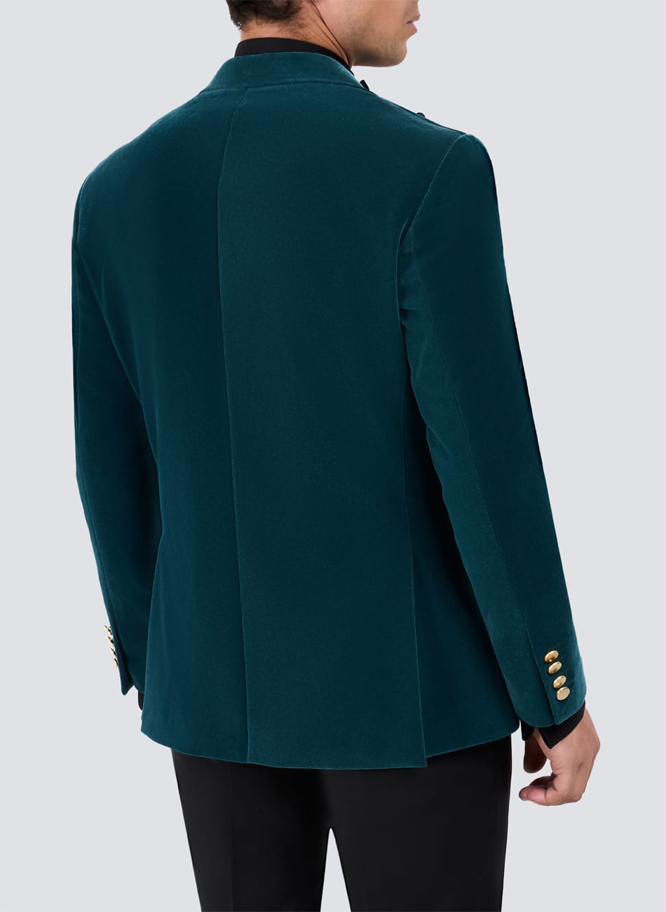 VELVET PEAK LAPEL SUIT