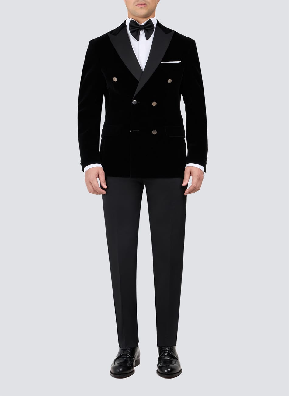 VELVET PEAK LAPEL SUIT