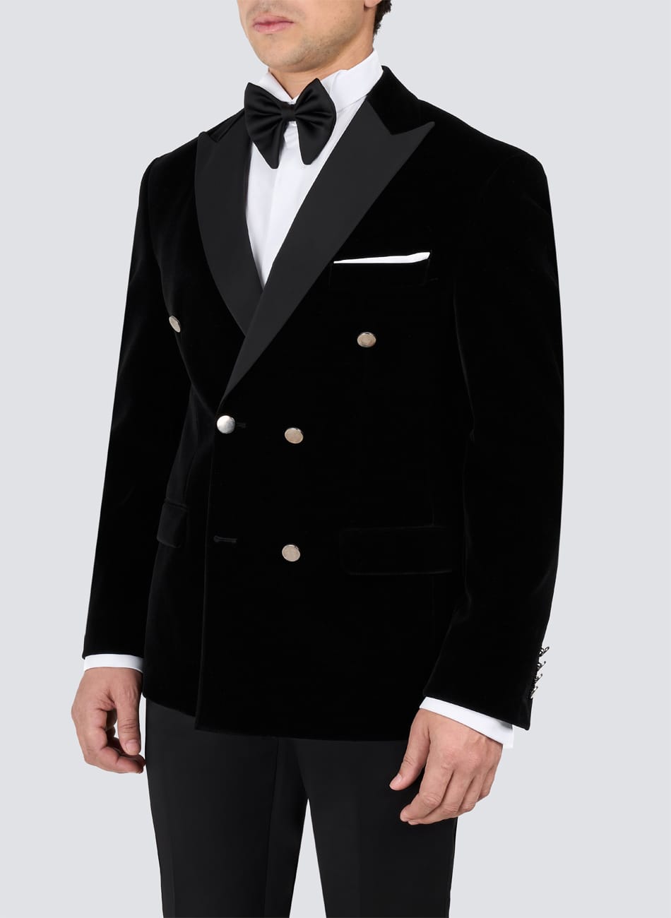 VELVET PEAK LAPEL SUIT