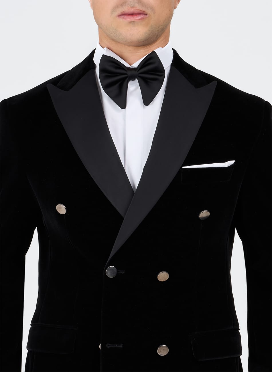 VELVET PEAK LAPEL SUIT