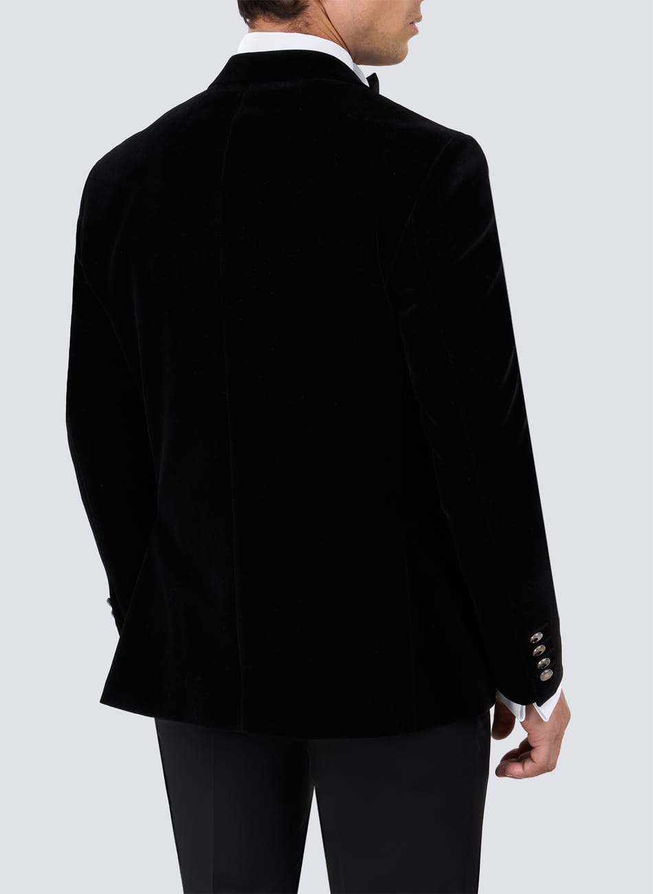 VELVET PEAK LAPEL SUIT