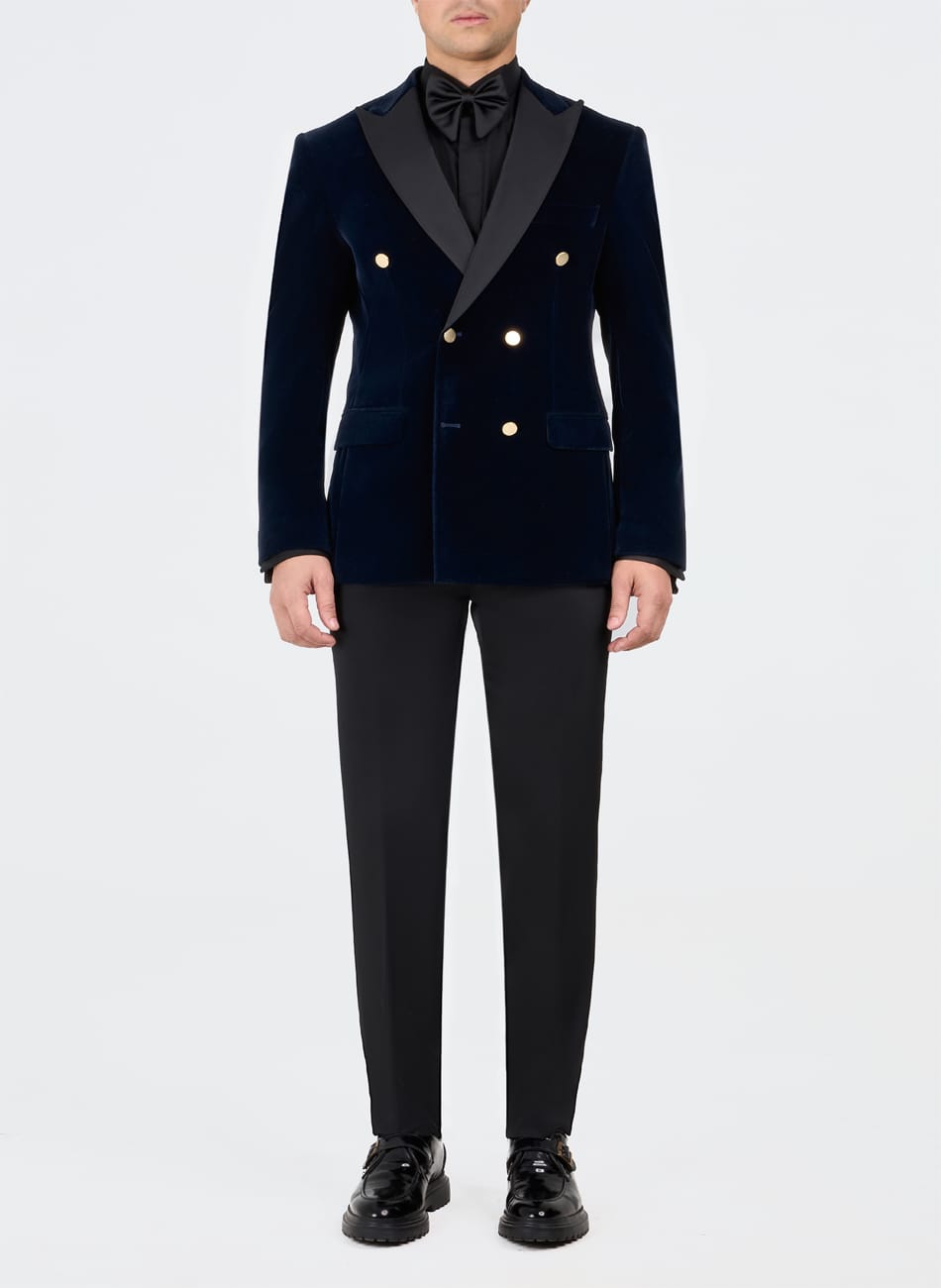 VELVET PEAK LAPEL SUIT
