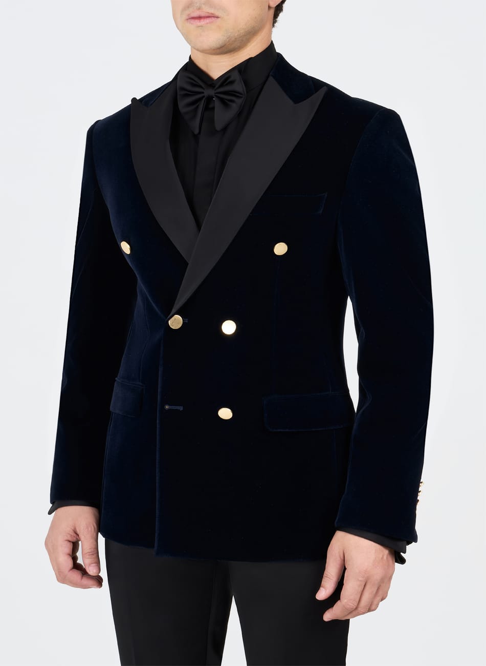 VELVET PEAK LAPEL SUIT
