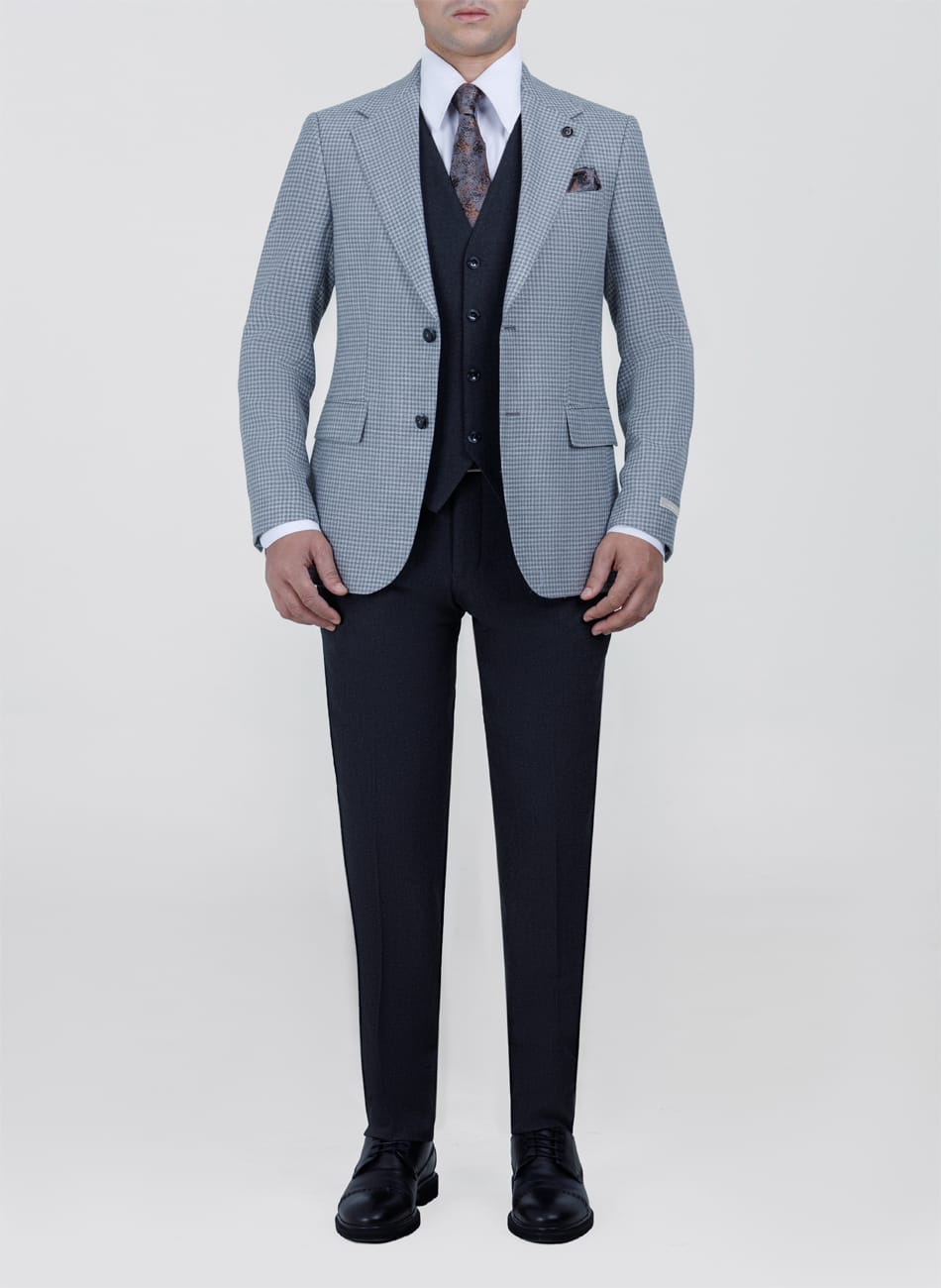 HOUNDSTOOTH NOTCH LAPEL SUIT