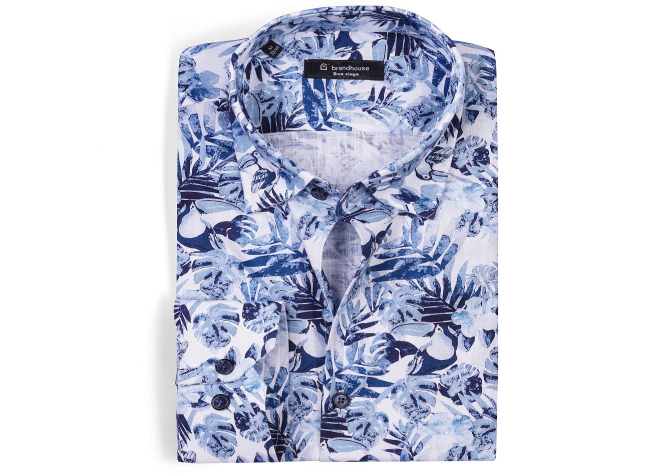 floral leaf pattern Poplin Shirt