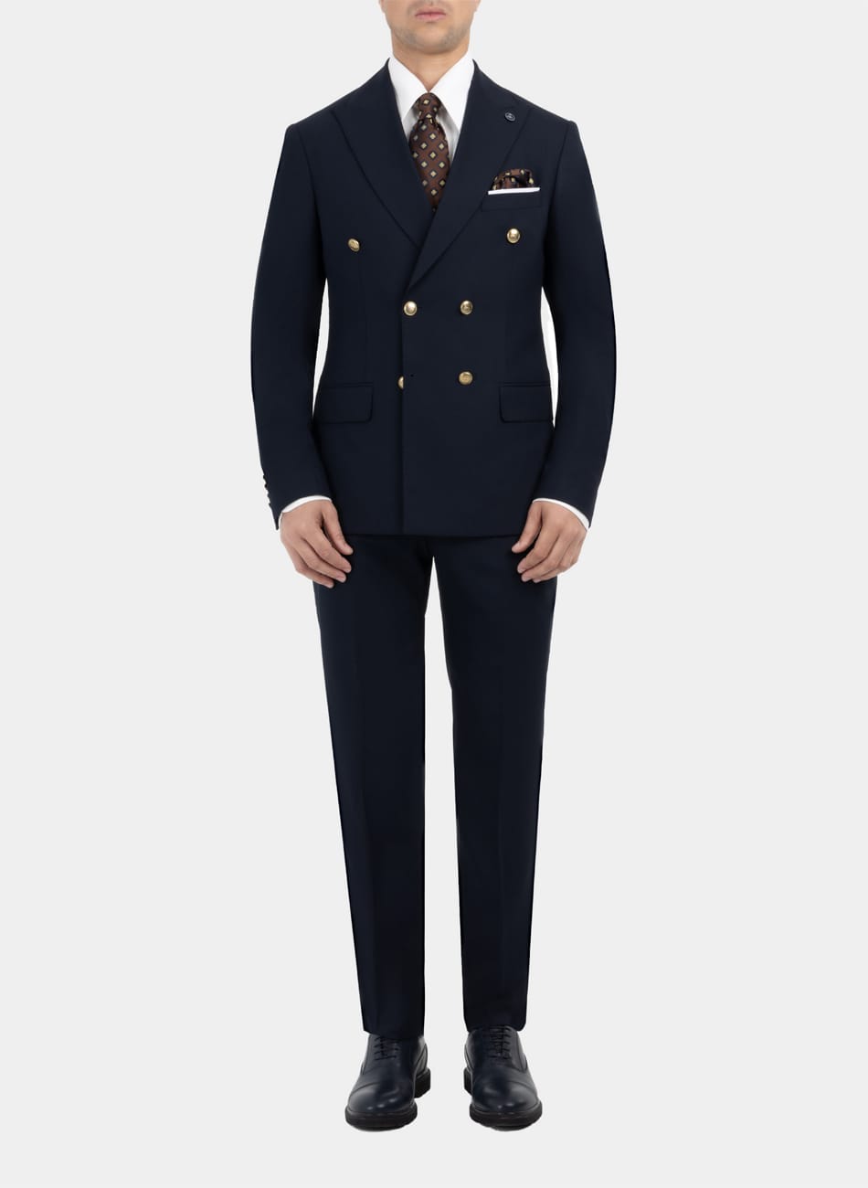 Image of DOUBLE BREASTED PEAK LAPEL SUIT