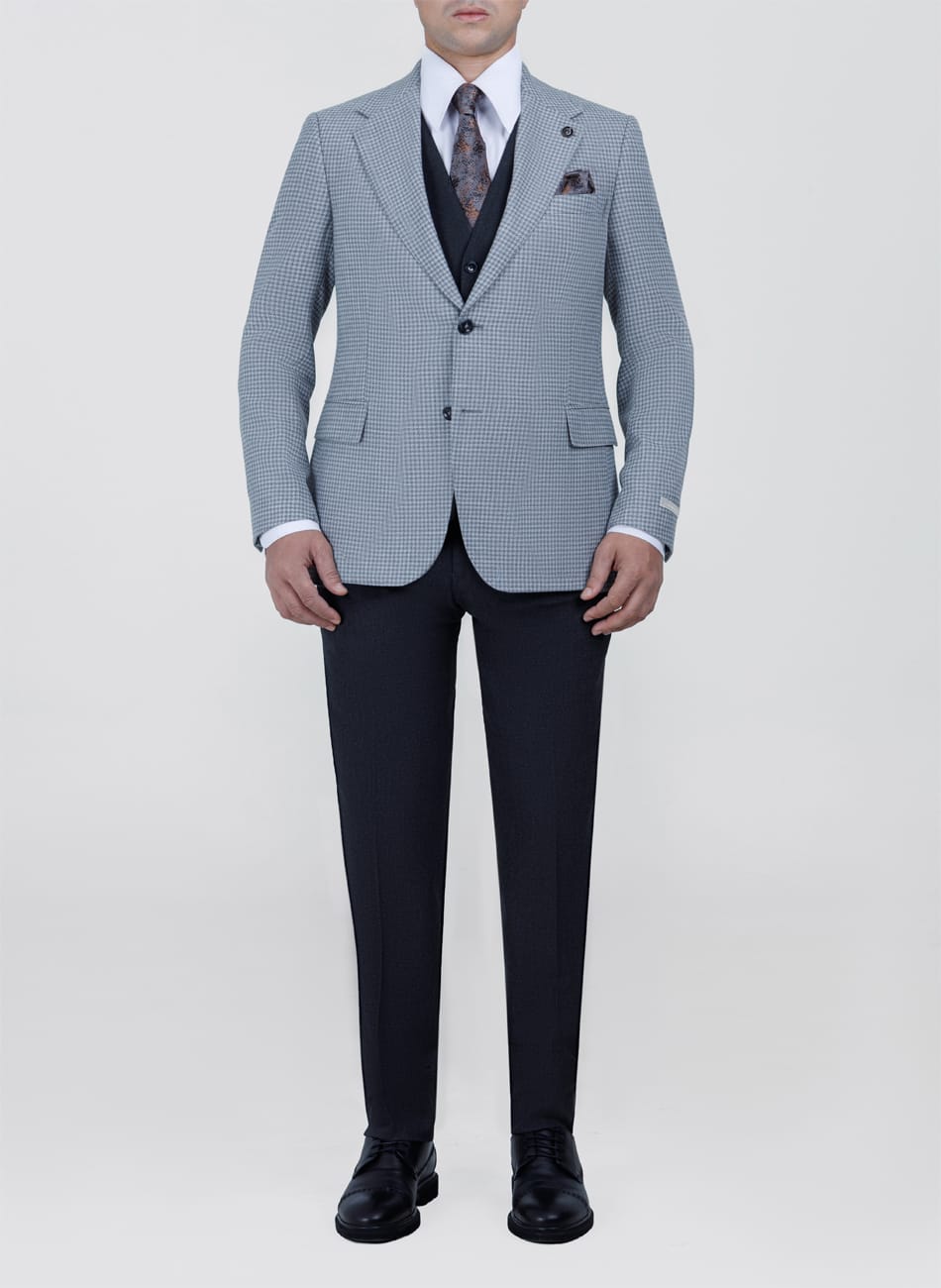 HOUNDSTOOTH NOTCH LAPEL SUIT