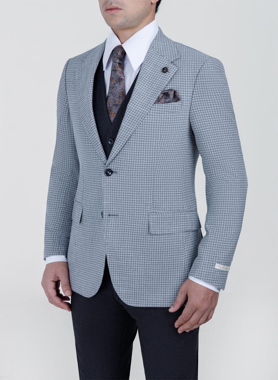 Image of HOUNDSTOOTH NOTCH LAPEL SUIT