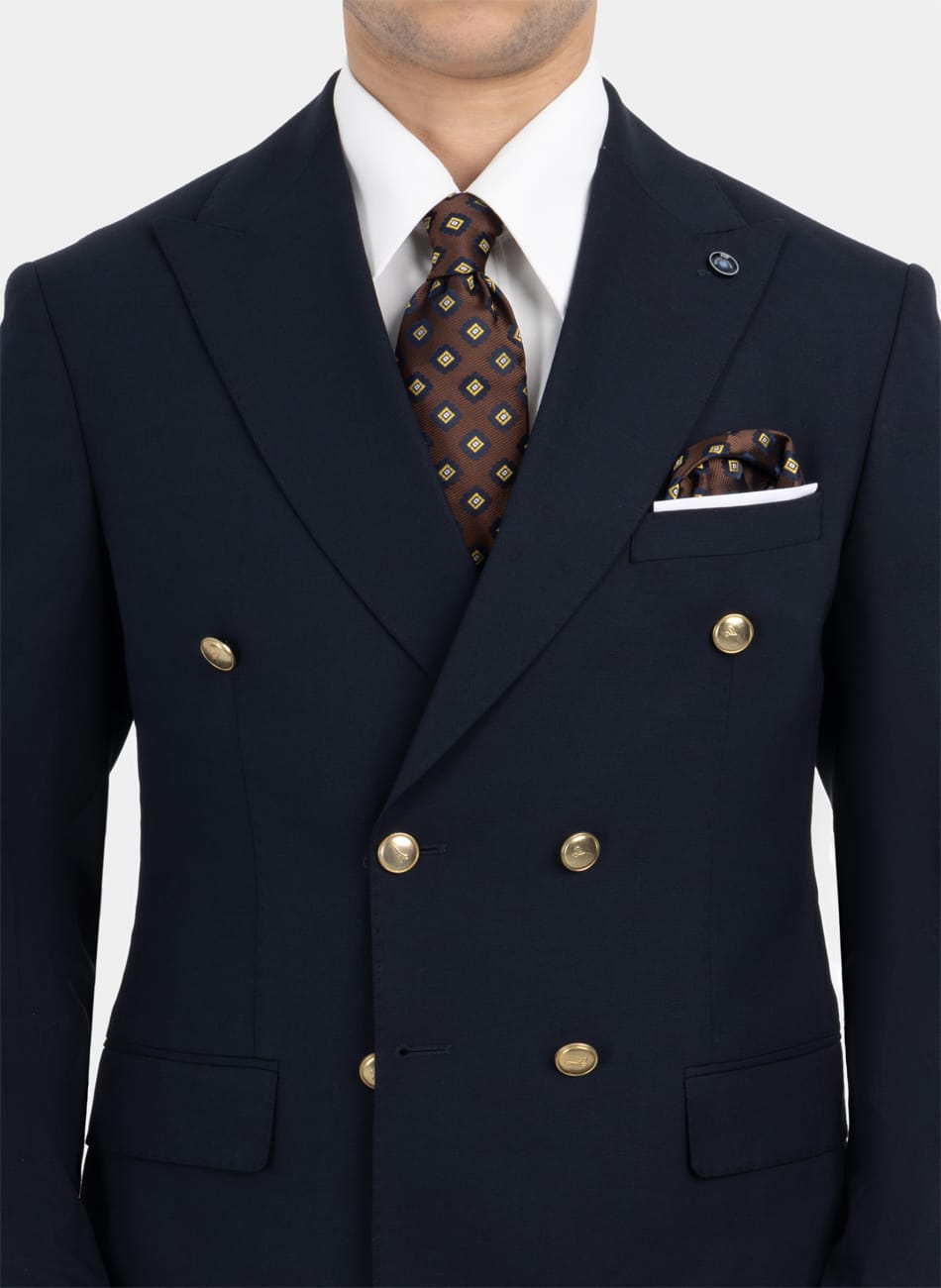 Image of DOUBLE BREASTED PEAK LAPEL SUIT