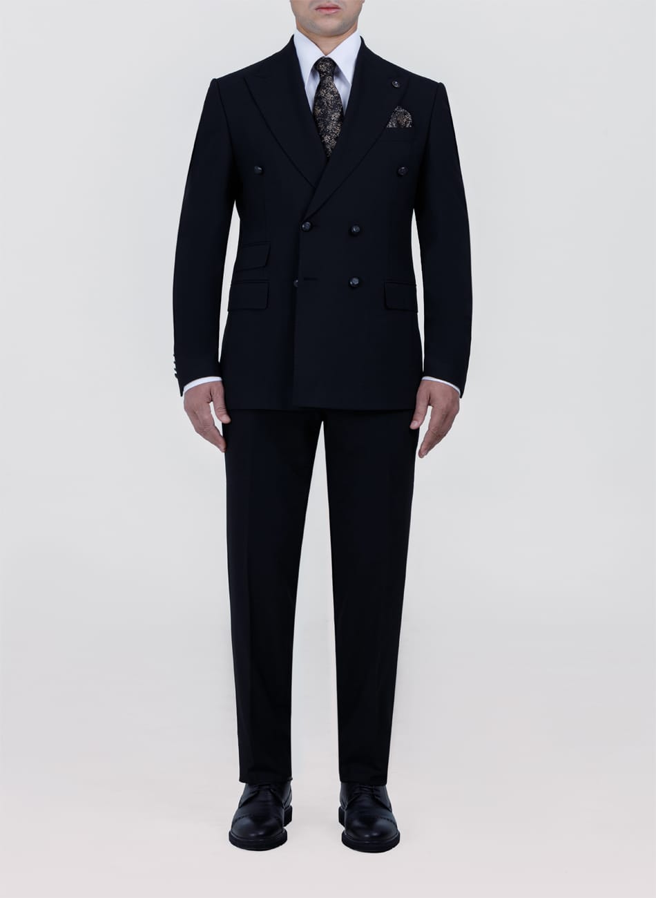 double breasted Peak Lapel suit