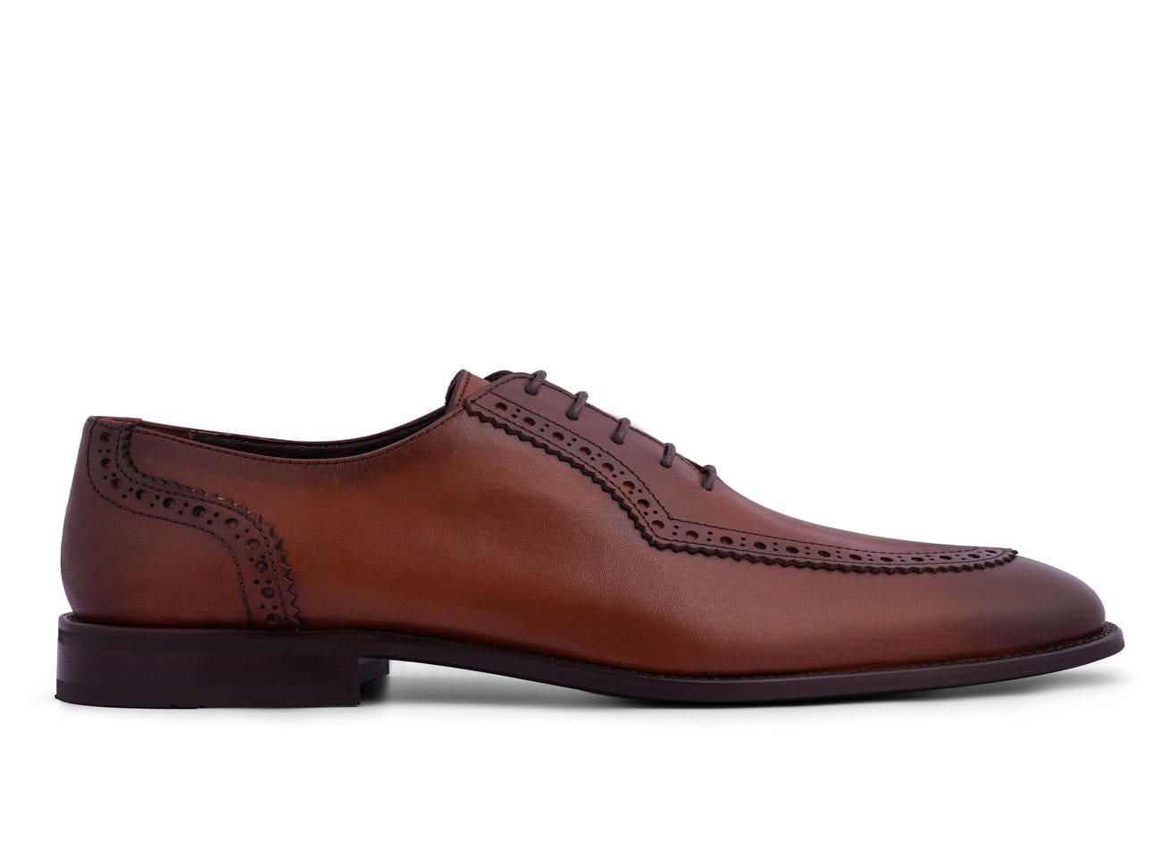 Image of Genuine Leather Brogue Oxfords