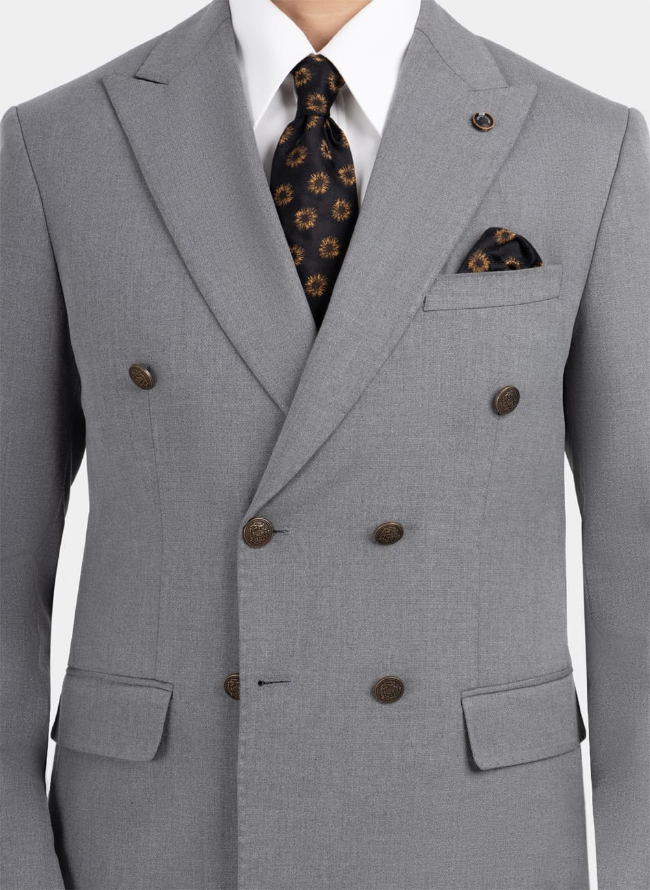 Image of DOUBLE BREASTED PEAK LAPEL SUIT