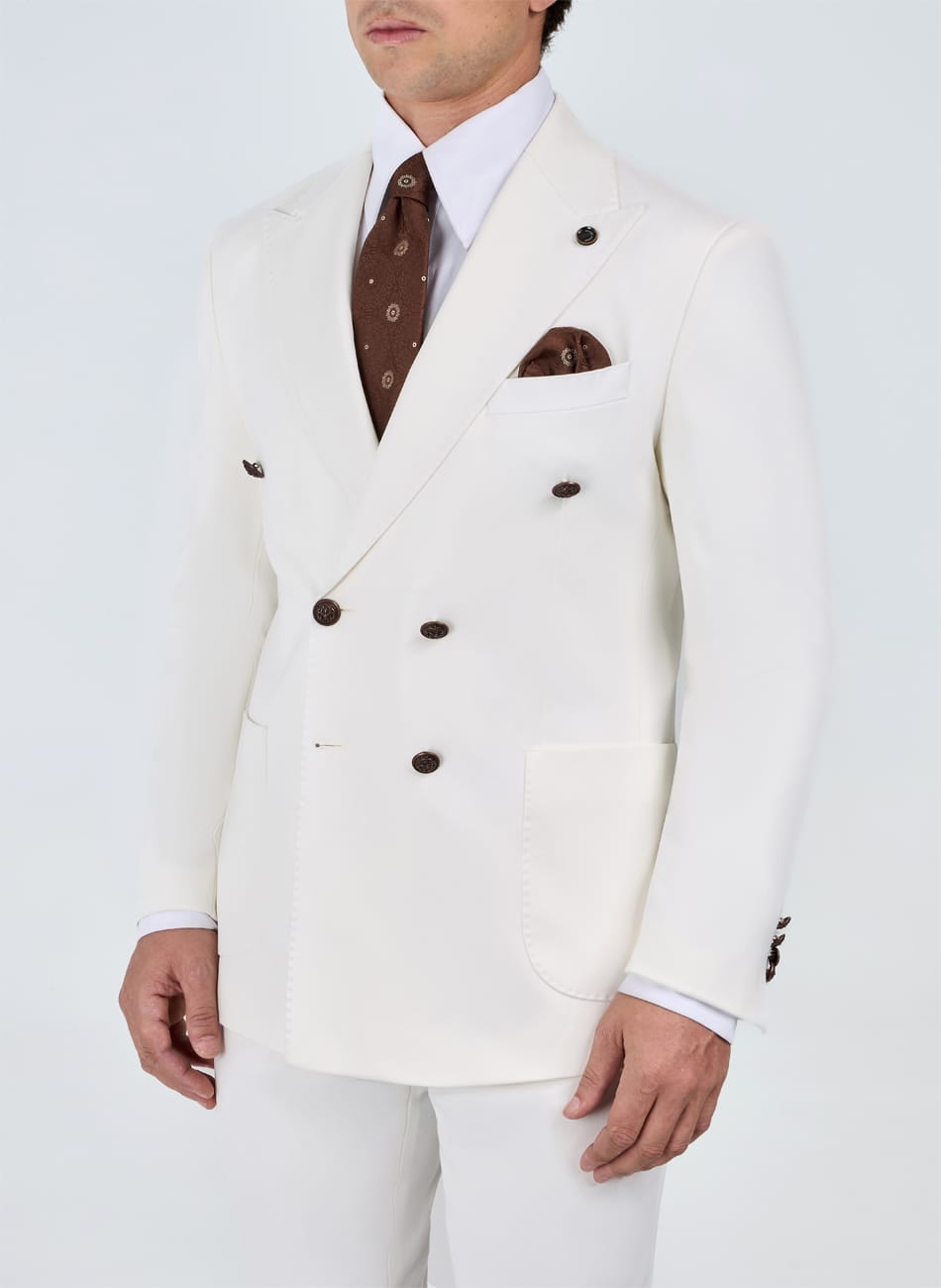 double breasted Peak Lapel suit