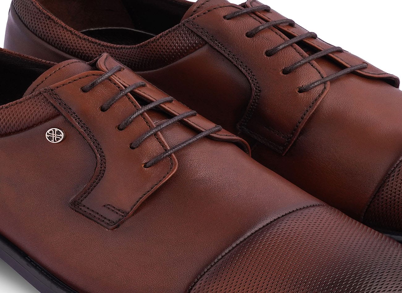 Genuine Leather Cap Toe Derbys
