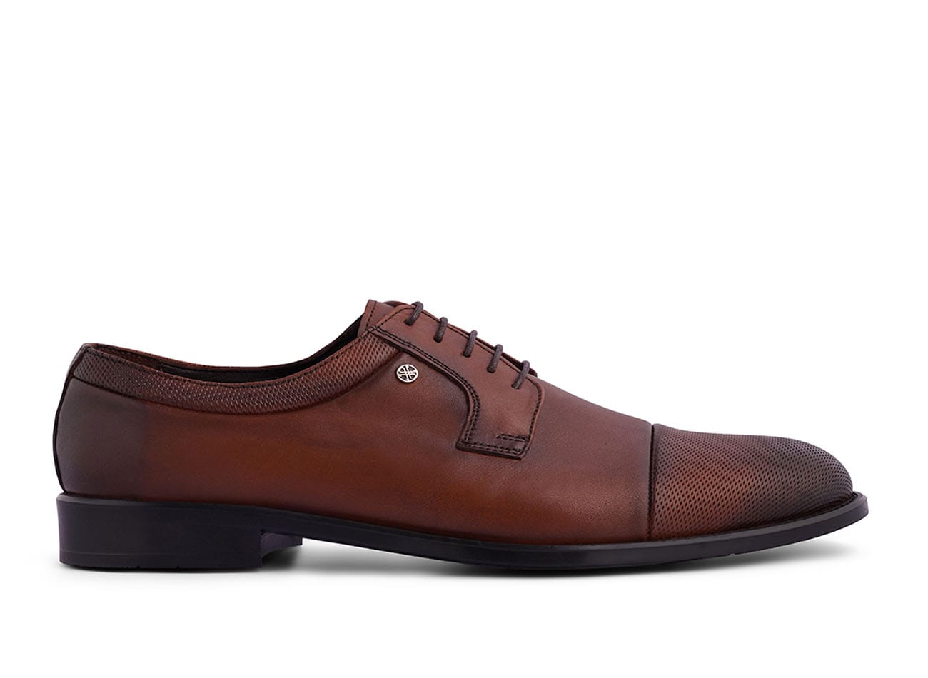Genuine Leather Cap Toe Derbys