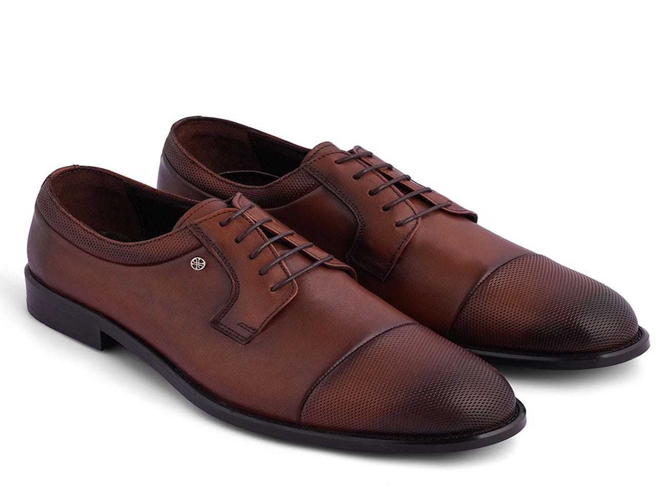 Genuine Leather Cap Toe Derbys