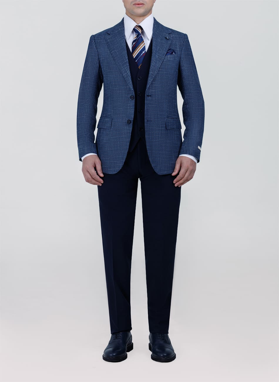 Image of HOUNDSTOOTH NOTCH LAPEL SUIT