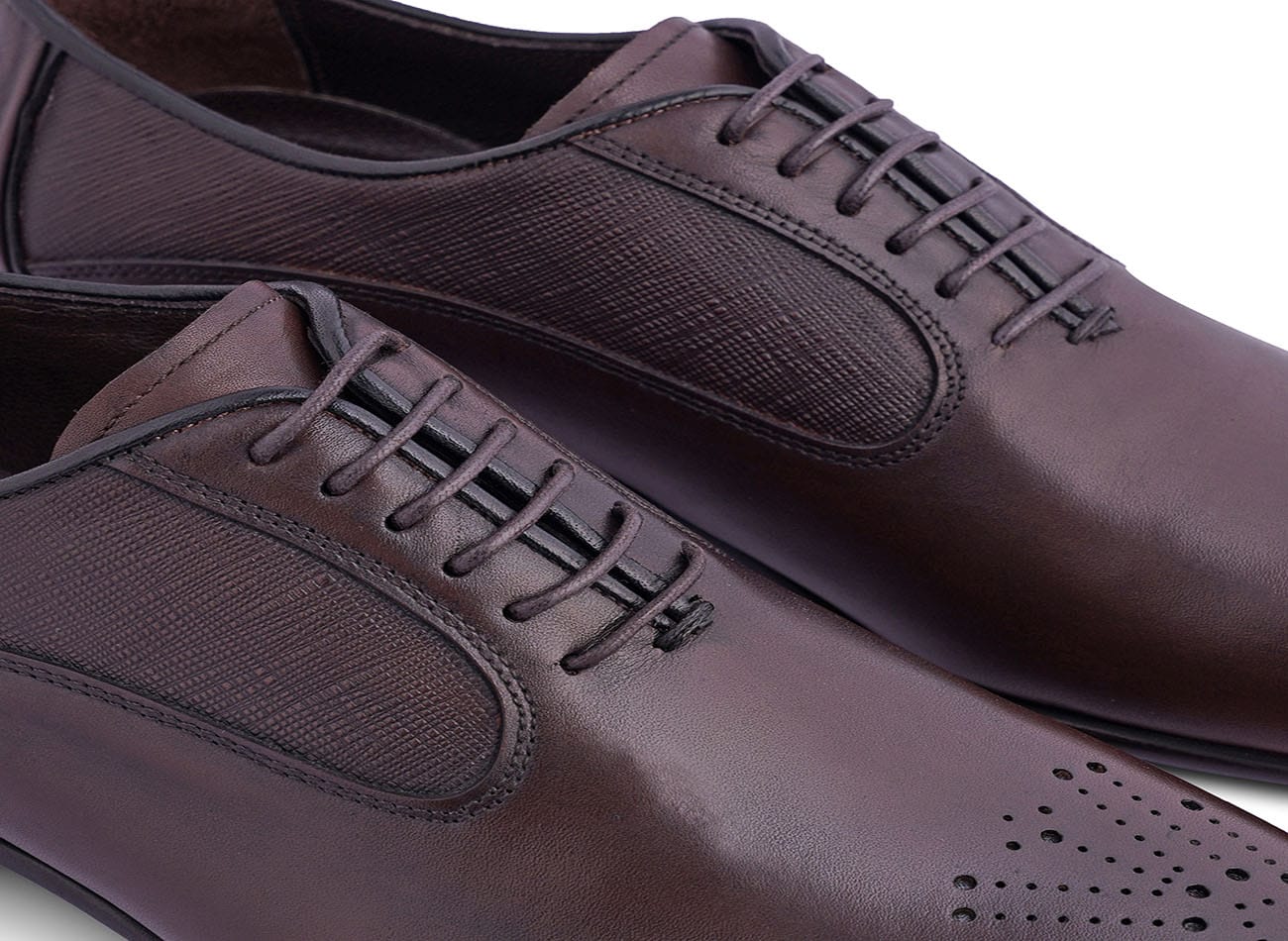 Image of Genuine Leather Brogue Shoes