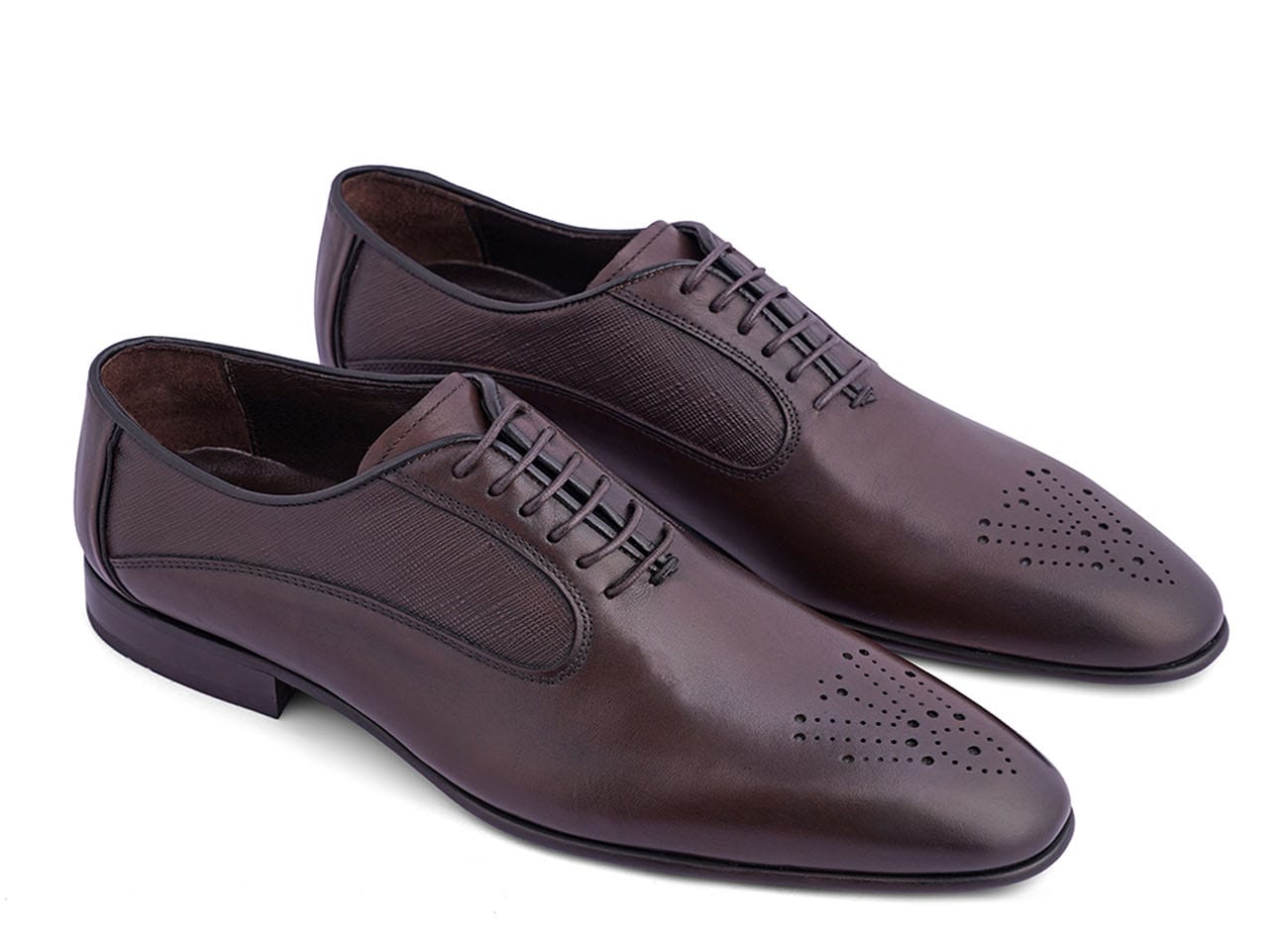 Image of Genuine Leather Brogue Shoes