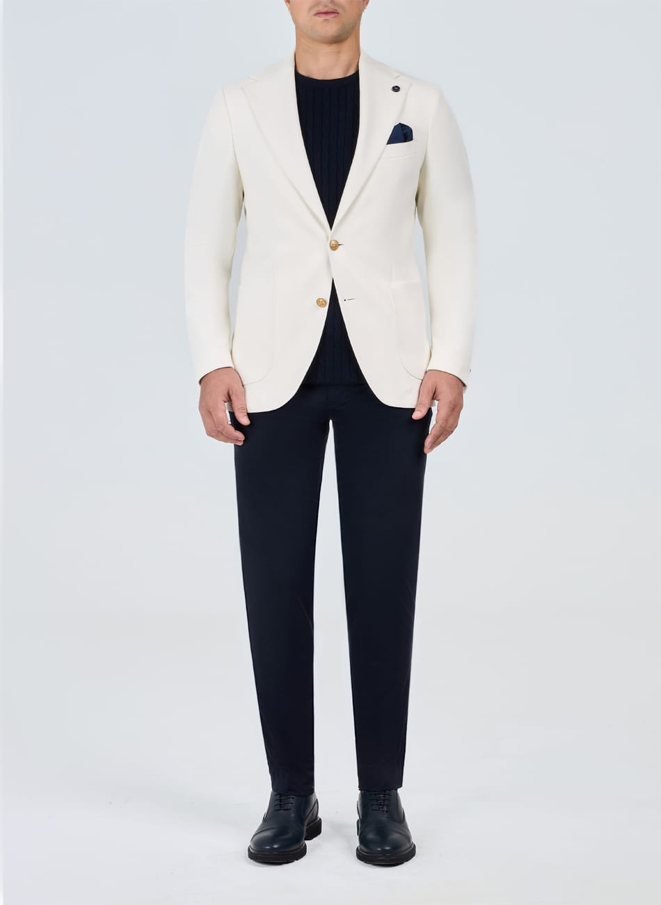 TEXTURES NOTCH LAPEL JAKET