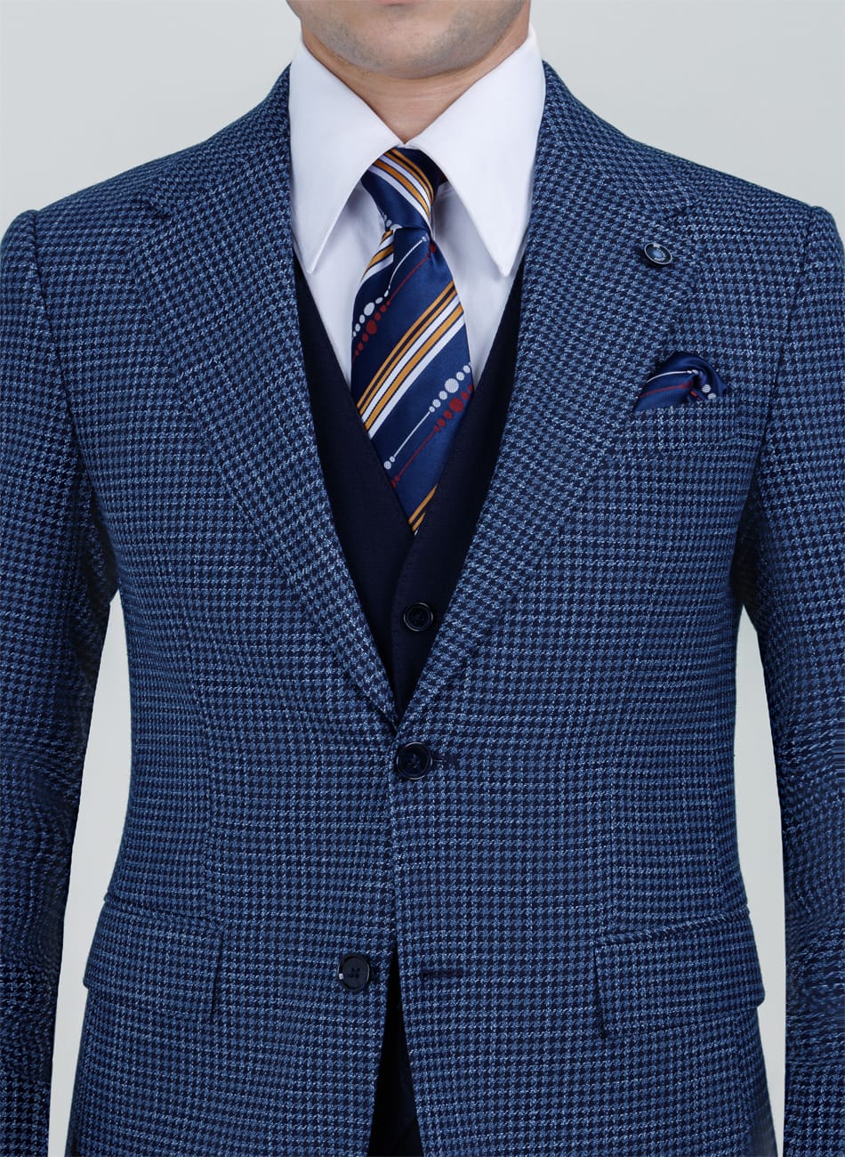 Image of HOUNDSTOOTH NOTCH LAPEL SUIT