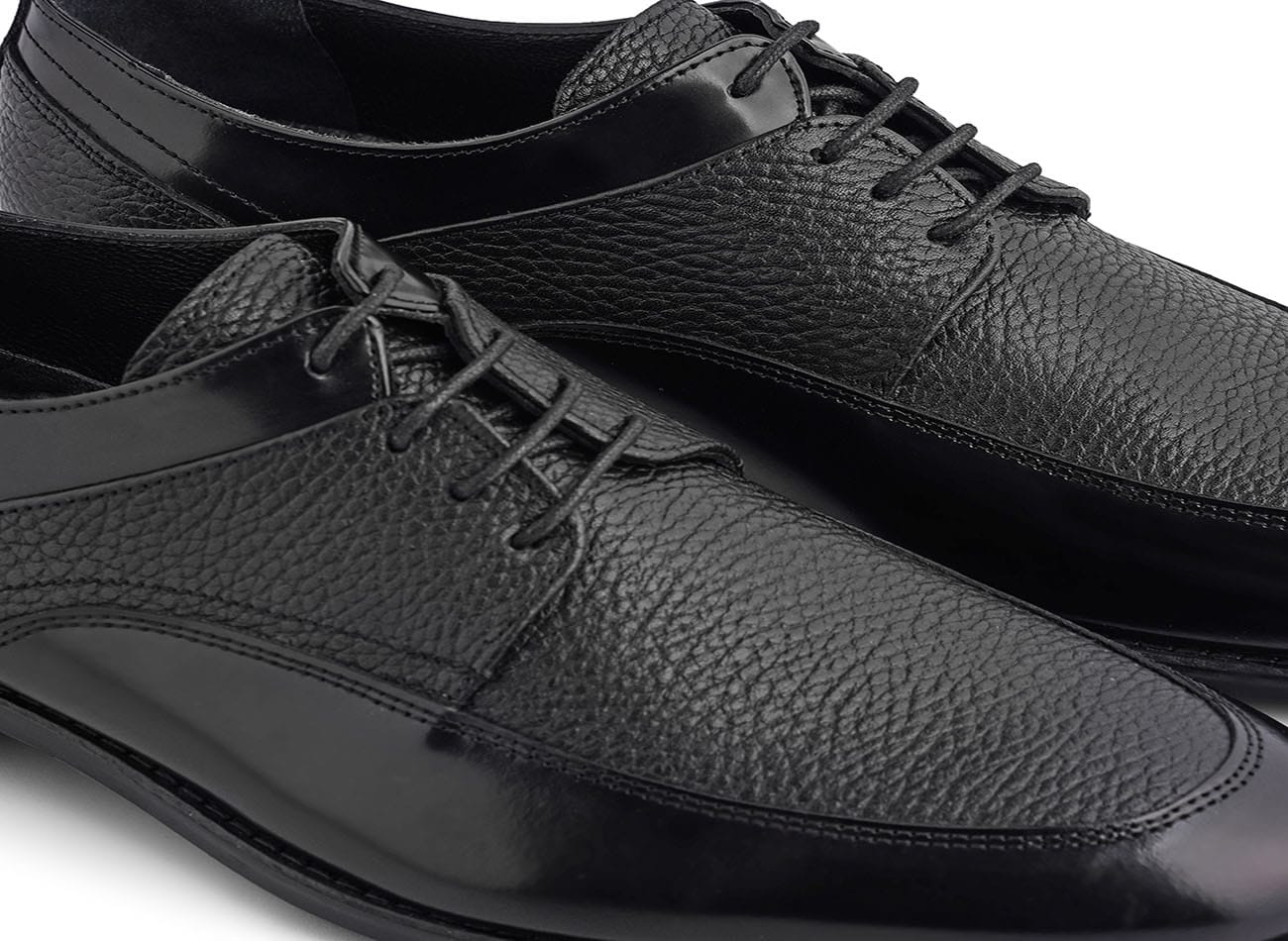 Genuine Leather Moc Toe Derbys