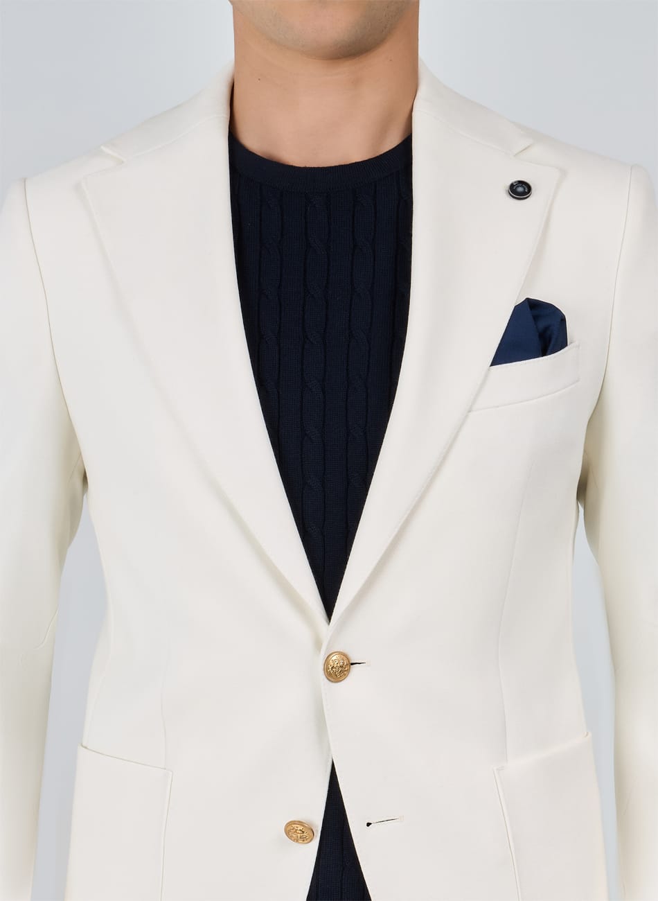 TEXTURES NOTCH LAPEL JAKET