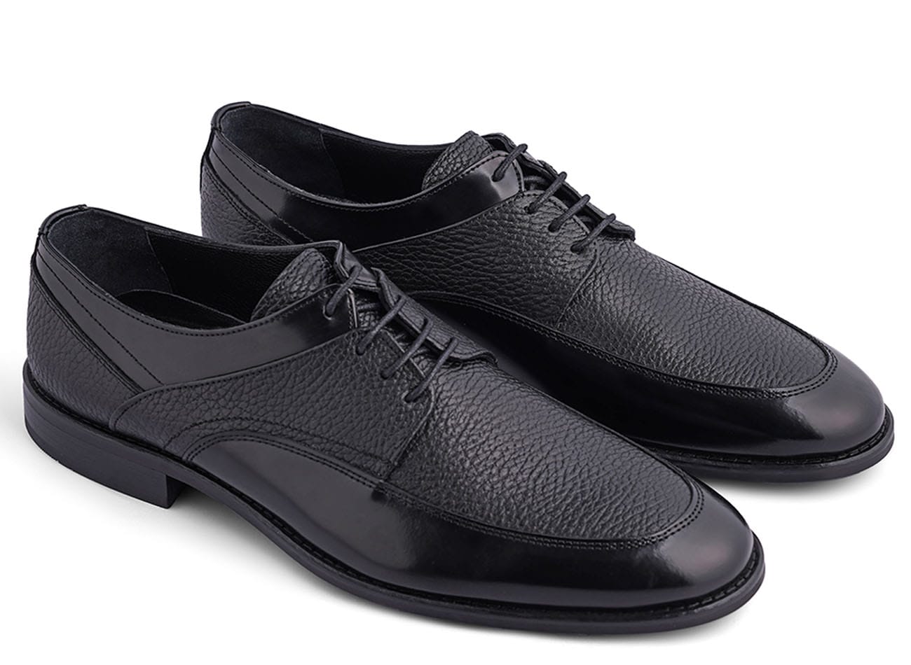 Genuine Leather Moc Toe Derbys