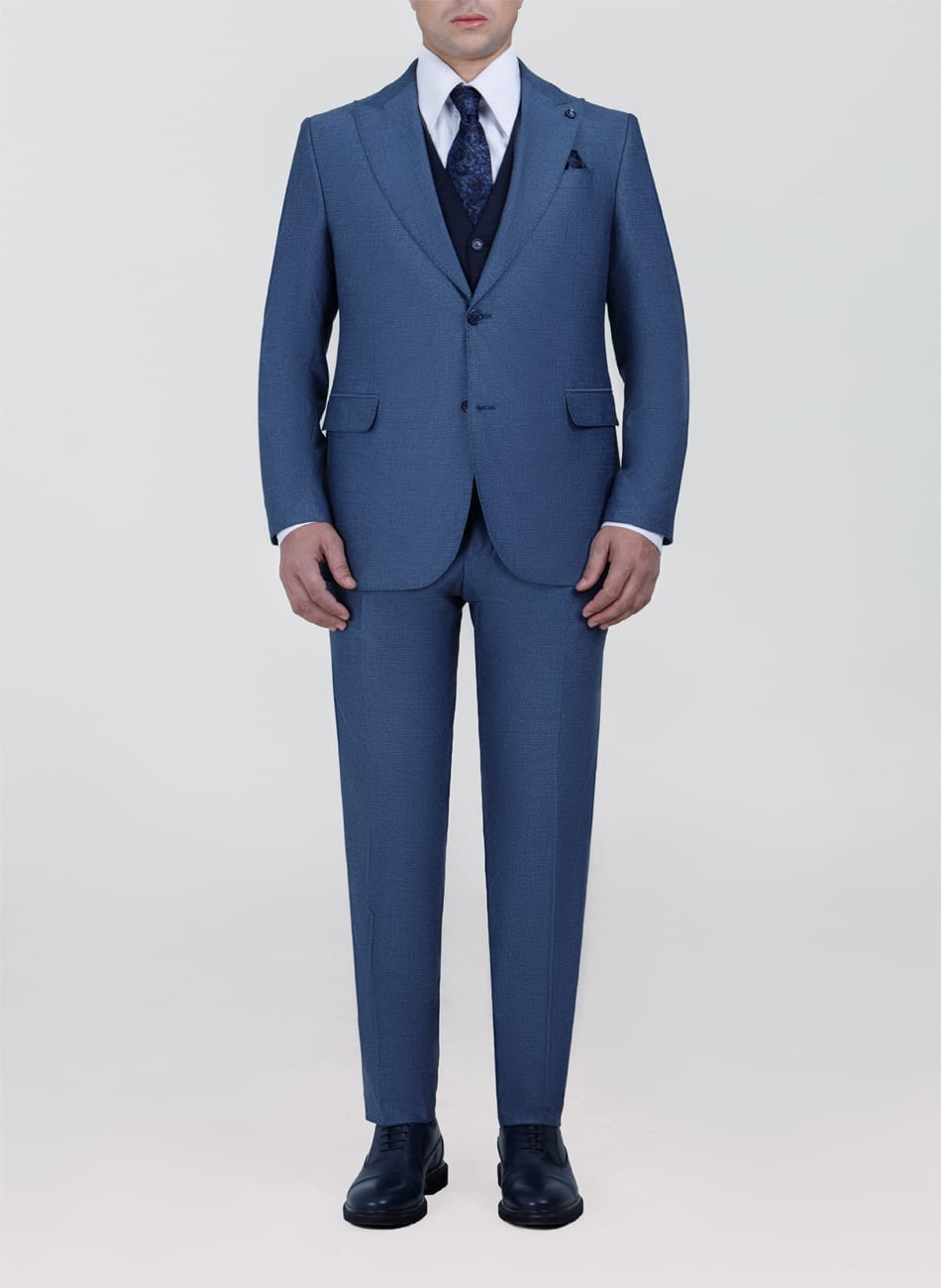 Sharkskin PEAK LAPEL SUIT