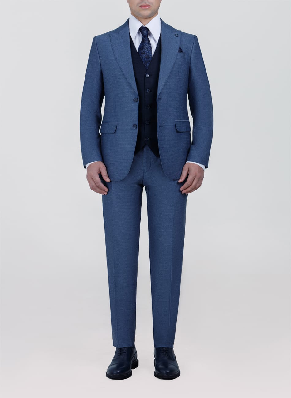 Sharkskin PEAK LAPEL SUIT