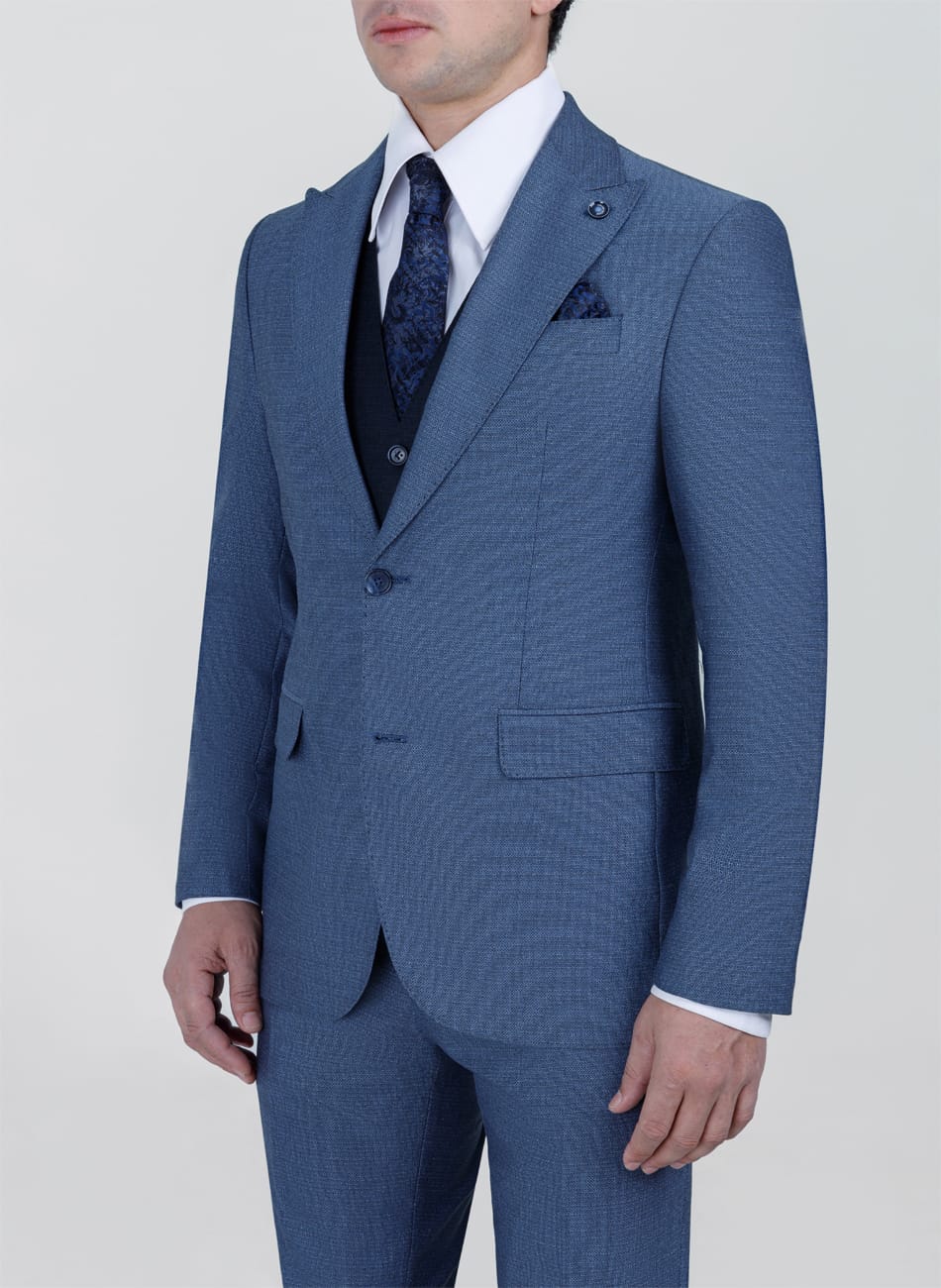Sharkskin PEAK LAPEL SUIT