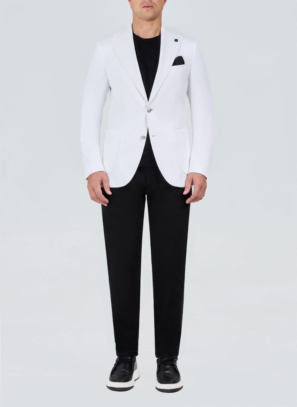 TEXTURES NOTCH LAPEL JAKET