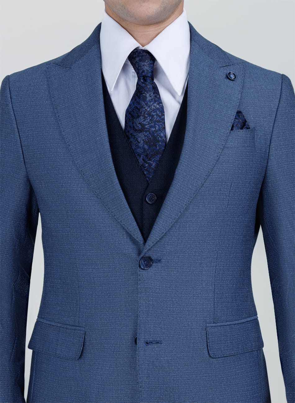 Image of Sharkskin PEAK LAPEL SUIT