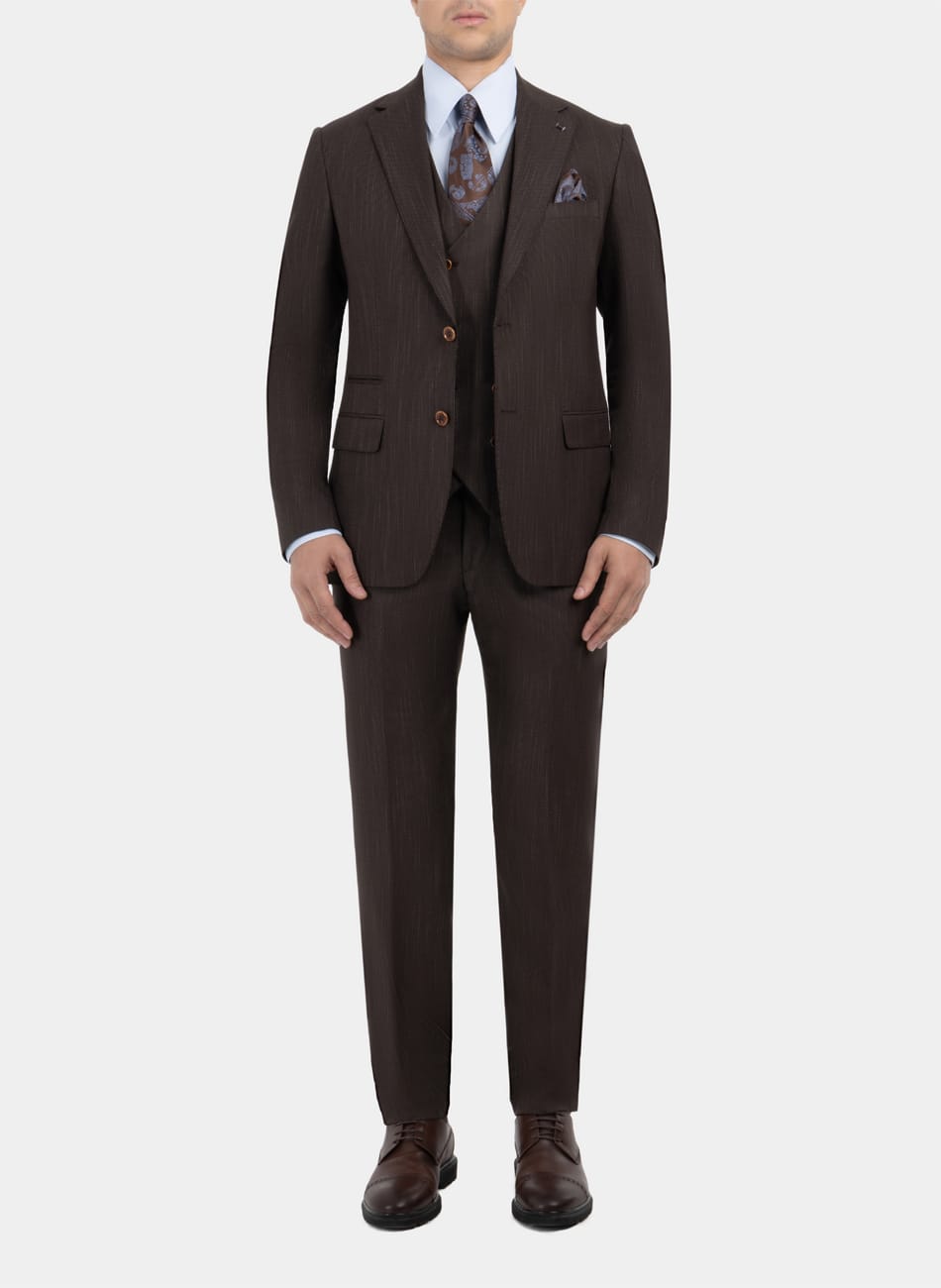 Image of STRIPED NOTCH LAPEL SUIT