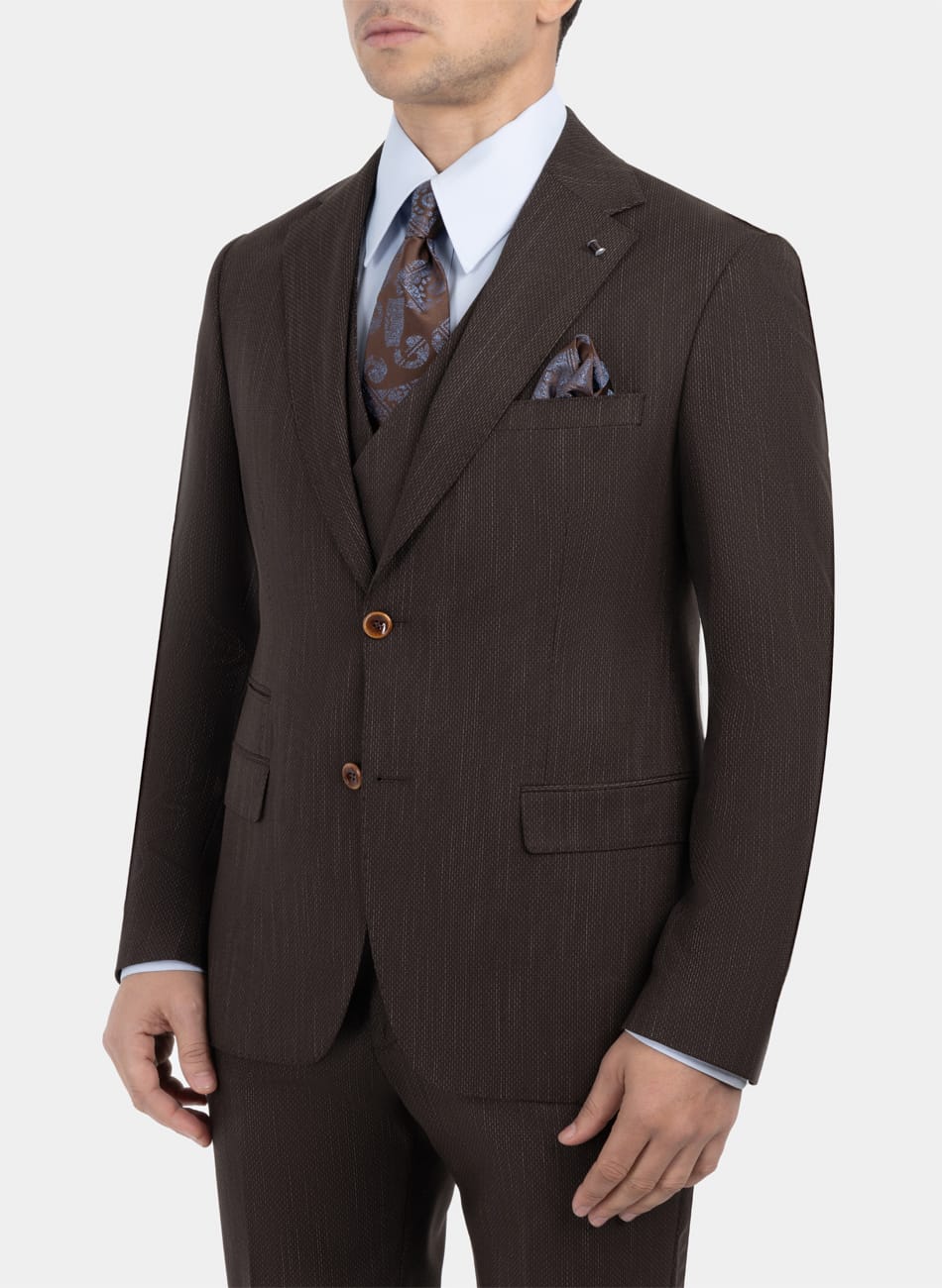 Image of STRIPED NOTCH LAPEL SUIT